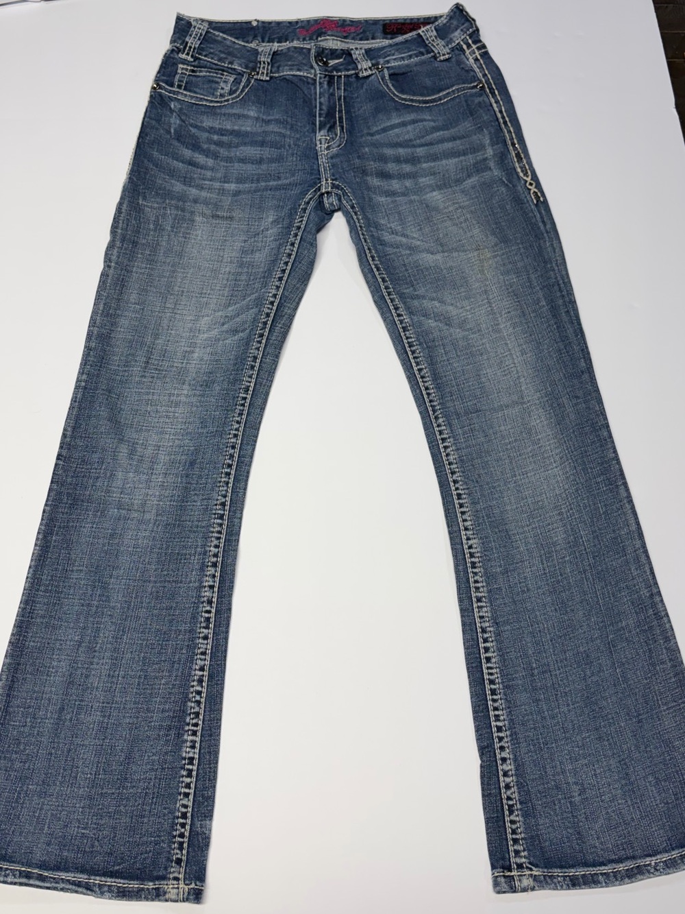 Rock & Roll Cowgirl Jeans Women’s 29x32 Riding Boot Cut Mid Rise Denim